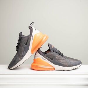Nike Air Max 270 Men's 11.5 "Thunder Grey Total Orange" Sneakers AH8050-024